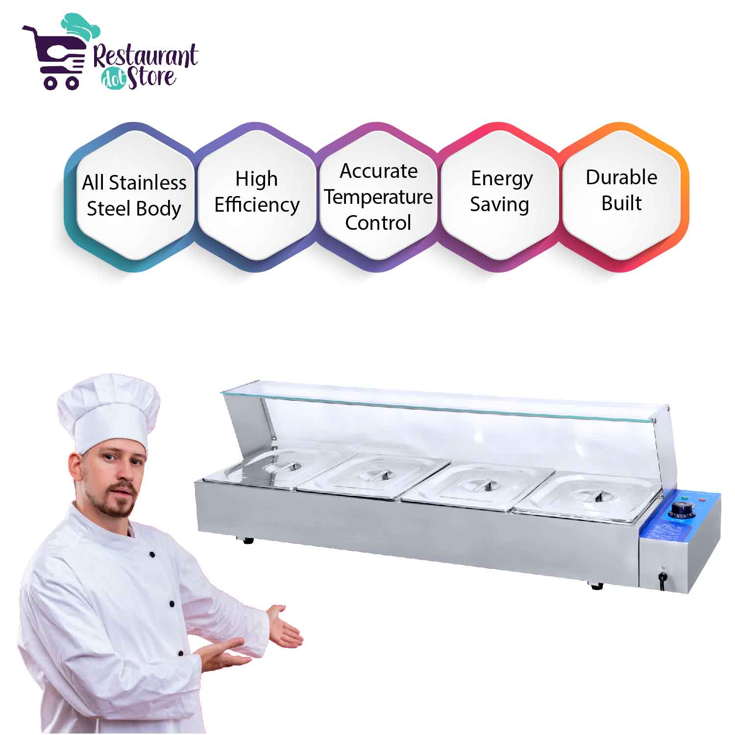 BMTTGL4-04 COUNTER TOP BAIN MARIE